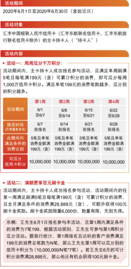 2020.6月银行活动大全