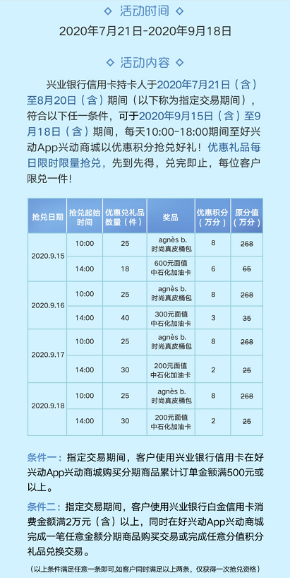 中信银行悦卡积分规则有变！