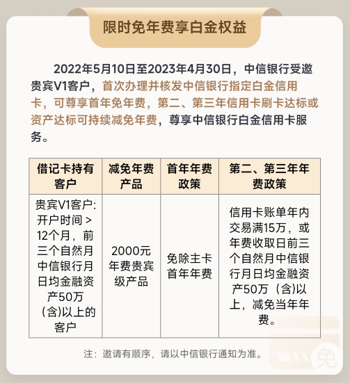 2000元的大白金年费也可以免了，来不来？